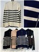 Chaqueta punto amplia rayas cremallera