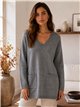Jersey cuello pico con bolsillos