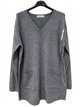 Jersey cuello pico con bolsillos