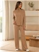 Conjunto jersey amplio botones laterales y pantalón