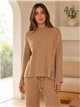 Conjunto jersey amplio botones laterales y pantalón