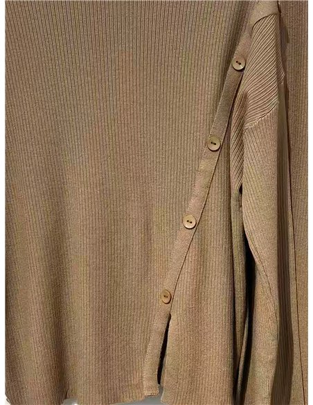 Conjunto jersey amplio botones laterales y pantalón