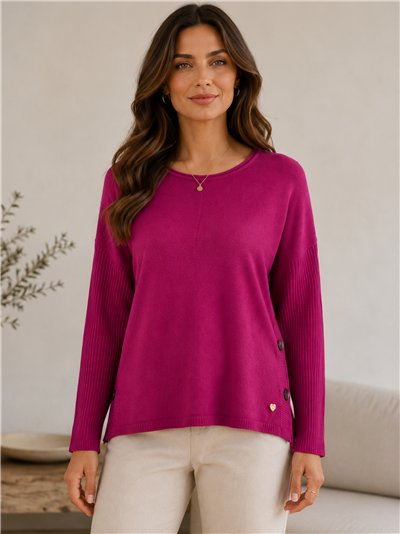 Jersey botones laterales talla grande