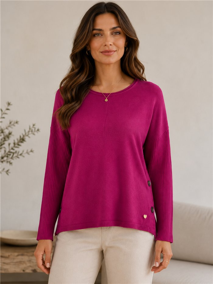 Jersey botones laterales talla grande