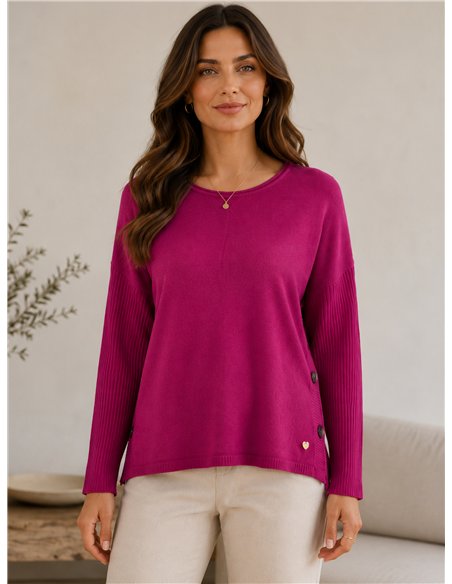 Jersey botones laterales talla grande