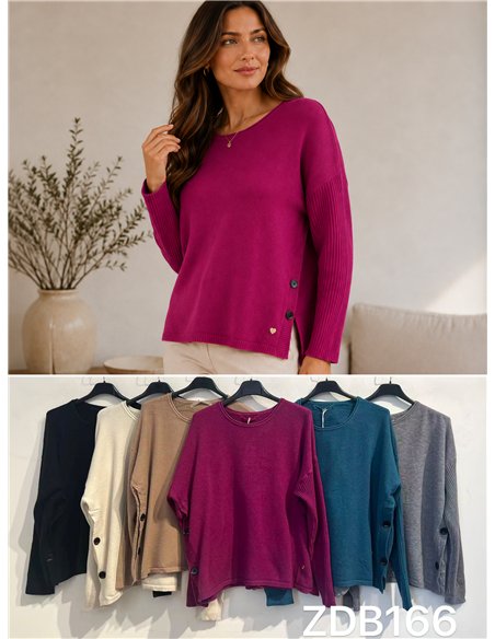 Jersey botones laterales talla grande