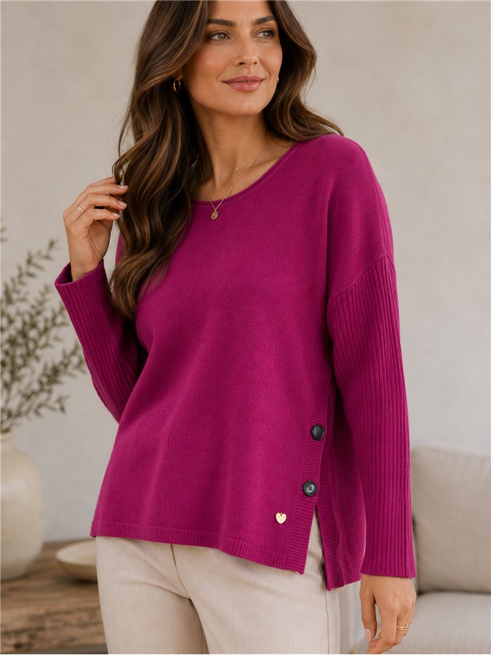 Jersey botones laterales talla grande