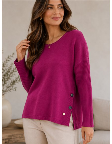 Jersey botones laterales talla grande