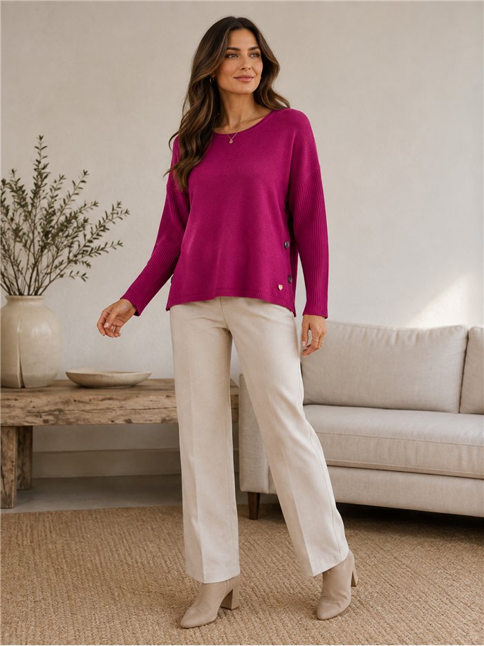 Jersey botones laterales talla grande