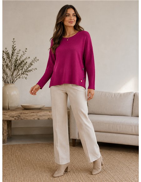 Jersey botones laterales talla grande