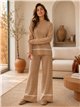 Conjunto jersey punto rayas contraste