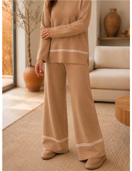Conjunto jersey punto rayas contraste