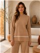 Conjunto jersey punto rayas contraste