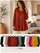 Blusa lycra talla grande con collar