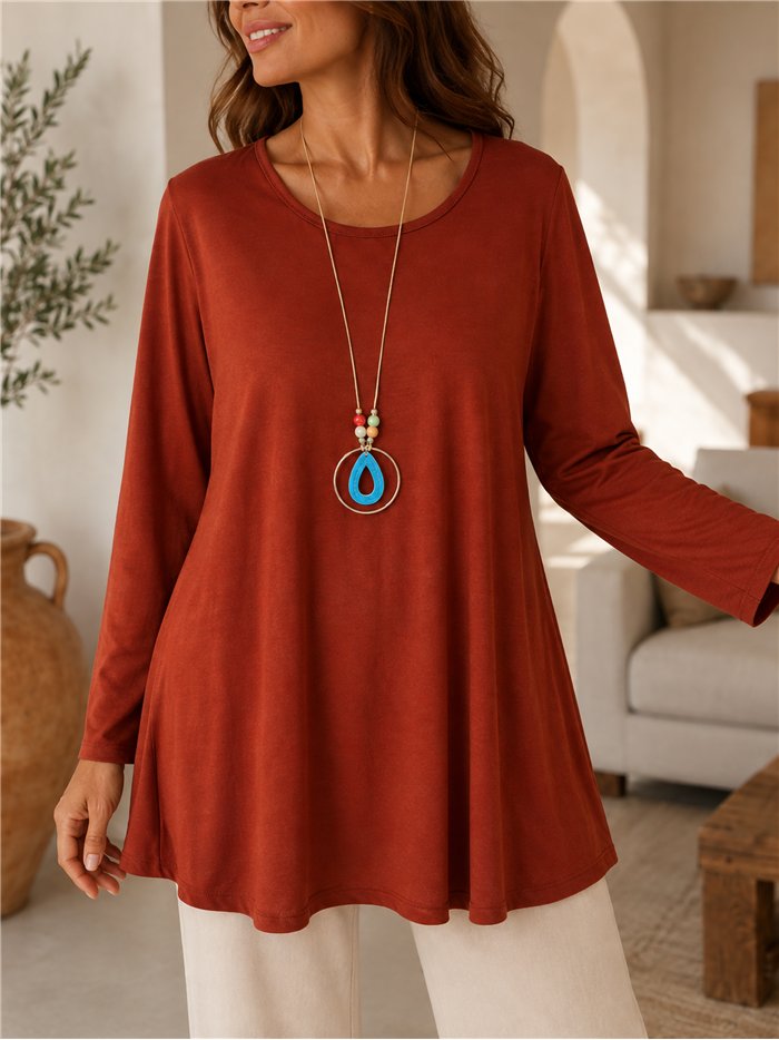 Blusa lycra talla grande con collar