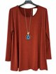 Blusa lycra talla grande con collar