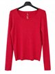 Jersey canalé escote cuadrado con mini lentejuelas