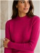 Jersey canalé cuello alto con mini lentejuelas
