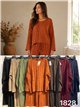 Set aus locker sitzender, strukturierter Bluse und Hose in Übergröße