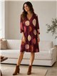 Vestido lycra estampado lunares talla grande