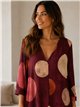 Vestido lycra estampado lunares talla grande