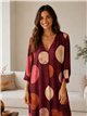 Vestido lycra estampado lunares talla grande