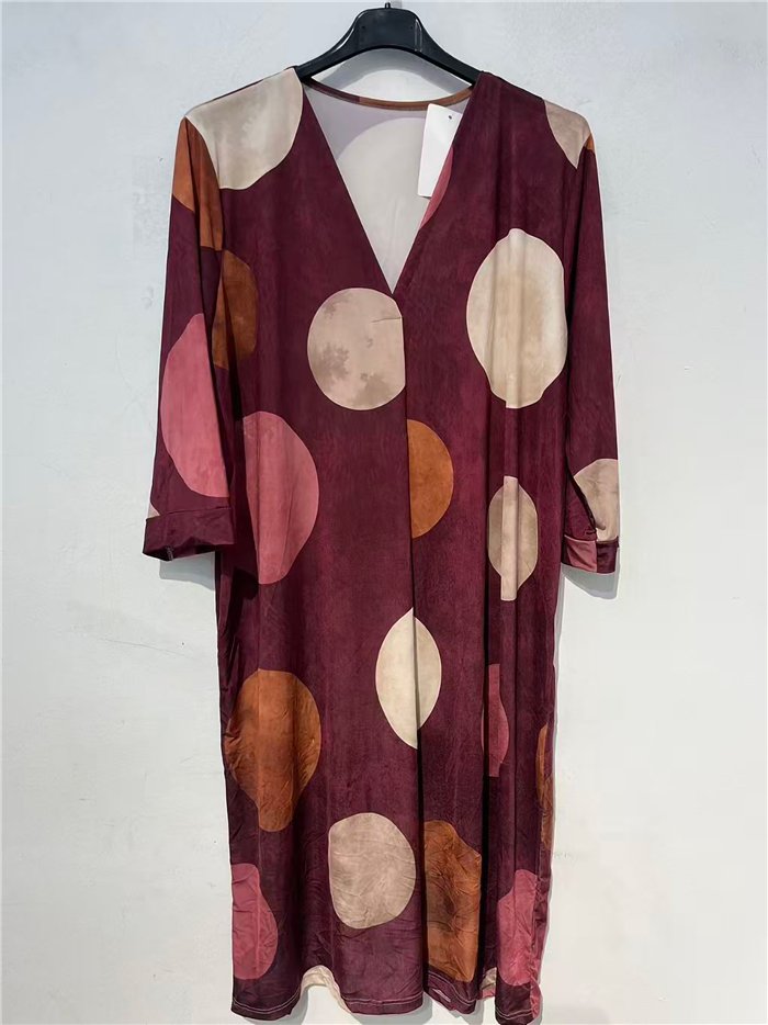 Vestido lycra estampado lunares talla grande