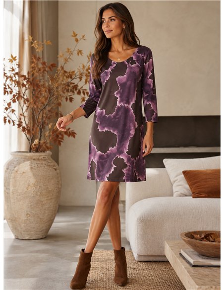 Vestido lycra amplio degradado