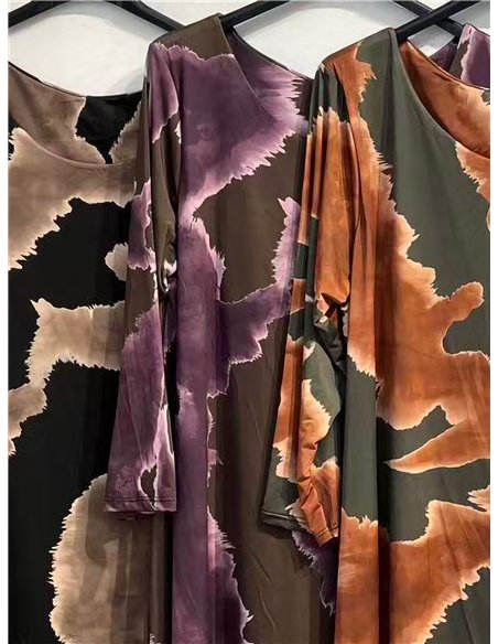 Vestido lycra amplio degradado
