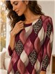 Vestido lycra amplio estampado leopardo