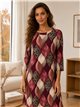 Vestido lycra amplio estampado leopardo