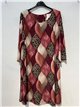 Vestido lycra amplio estampado leopardo