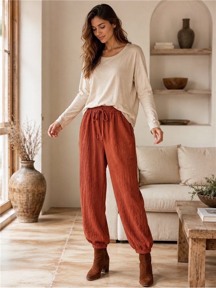 Pantalón jogger textura relieve