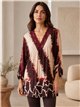 Blusa estampada encaje talla grande