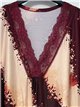 Blusa estampada encaje talla grande
