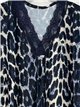 Blusa estampada leopardo encaje talla grande