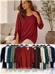Blusa lisa encaje talla grande