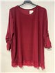 Blusa lisa encaje talla grande