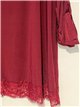 Blusa lisa encaje talla grande