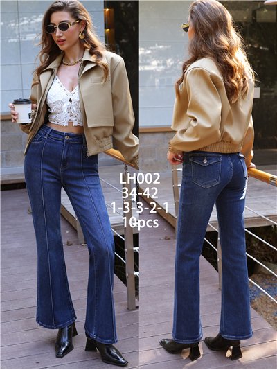 Jeans flare costura frontal 2