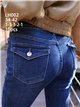 Jeans flare costura frontal