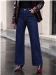 Jeans wide leg azul índigo