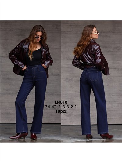 Jeans wide leg azul índigo 2