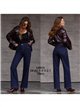 Jeans wide leg azul índigo