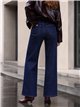 Jeans wide leg azul índigo