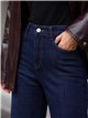 Jeans wide leg azul índigo