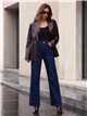 Jeans wide leg azul índigo