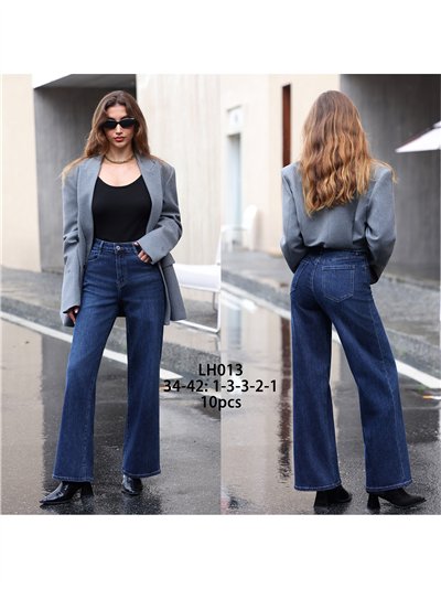 Jeans wide leg azul 2