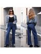 Jeans wide leg azul
