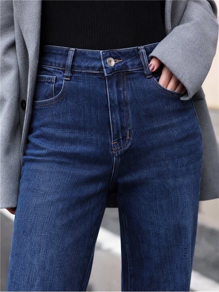 Jeans wide leg azul